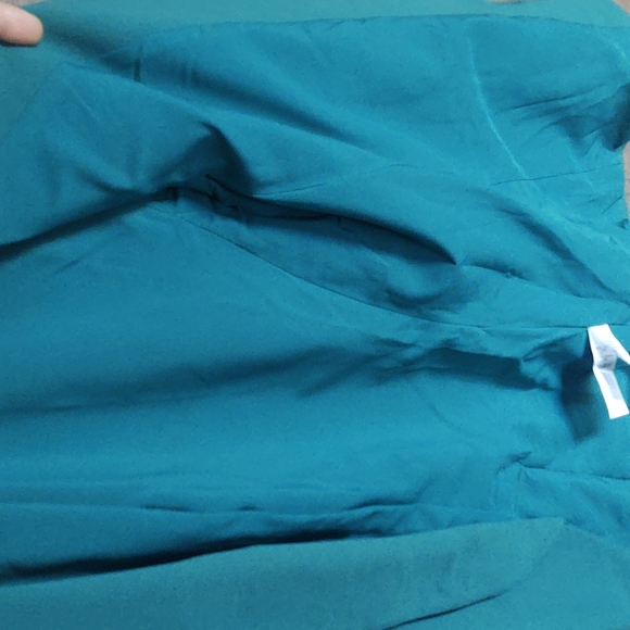 DKNY Emerald Green Ruched sleeve Blazer sz 8 Petite women - Picture 10 of 13